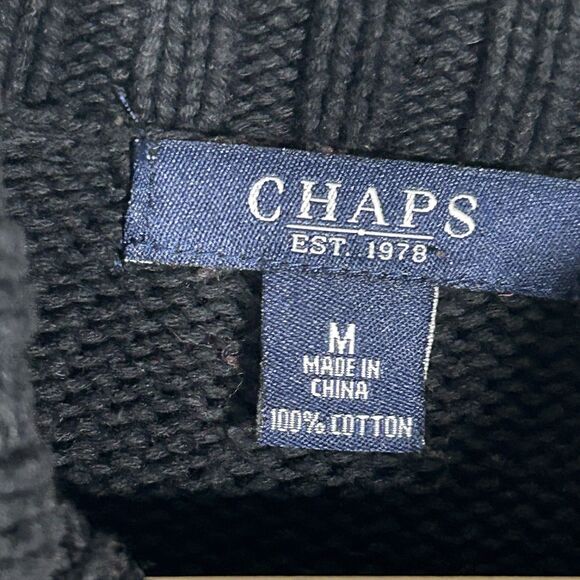 Chaps Ralph Lauren Sweater Size Medium Southwestern Aztec Western Turtleneck - Picture 7 of 10